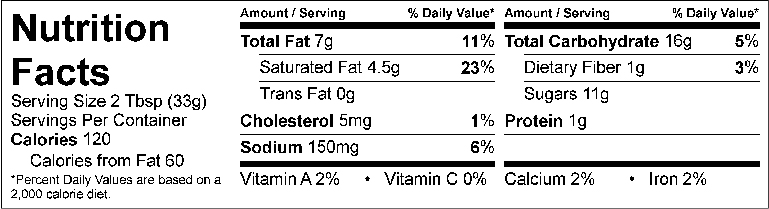 S&F Chocolate Sea Salt Nutrition Facts