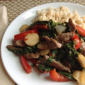 S&F Teriyaki Beef and Spinach Stir Fry Recipe