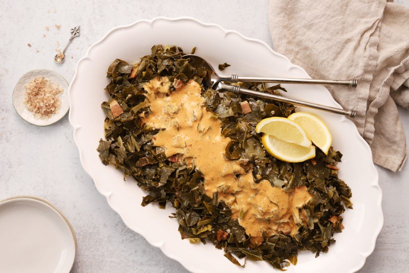 Collard Greens with Southern Creole Sauce