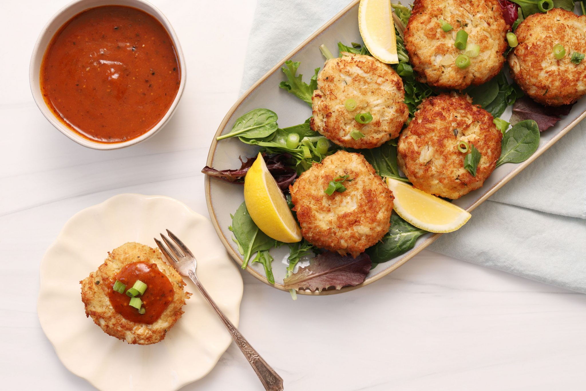 Speed Scratch Crab Cakes with Creole Mustard Sauce - Schlotterbeck & Foss