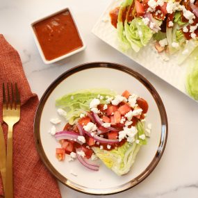 Wedge Salad with Creamy Creole Mustard Dressing