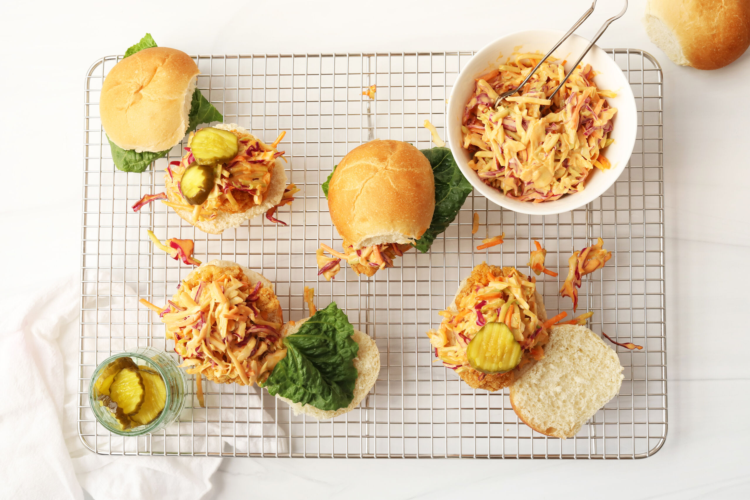 Speed Scratch Fried Chicken Slider with Spicy Slaw Schlotterbeck & Foss