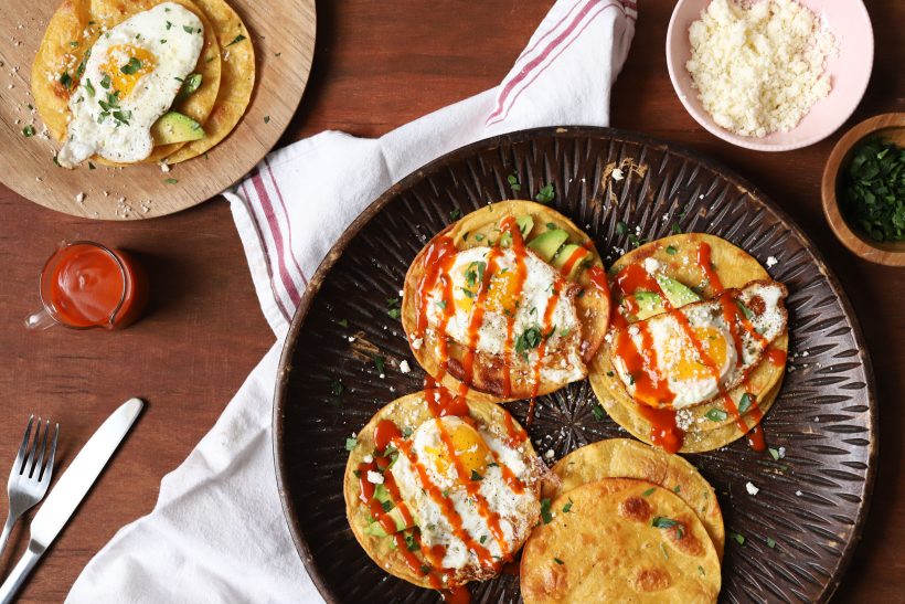 Breakfast Tostada with Fried Egg