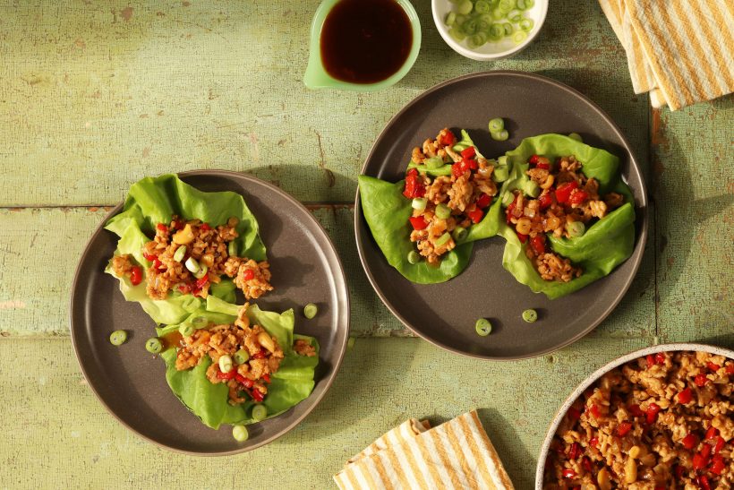 Fragrant Chicken Cashew Lettuce Cups