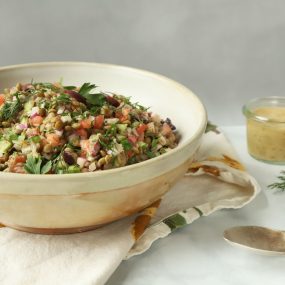 Mediterranean Style Lentil Salad