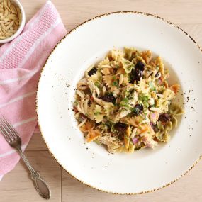 Dried Cherry-Almond Chicken Pasta Salad