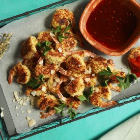 Baked Thai Coconut Shrimp with Sweet Chili Sauce