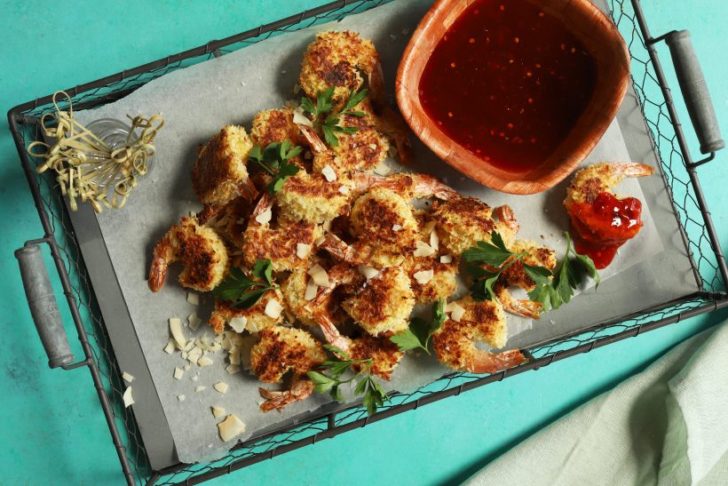 Baked Thai Coconut Shrimp with Sweet Chili Sauce