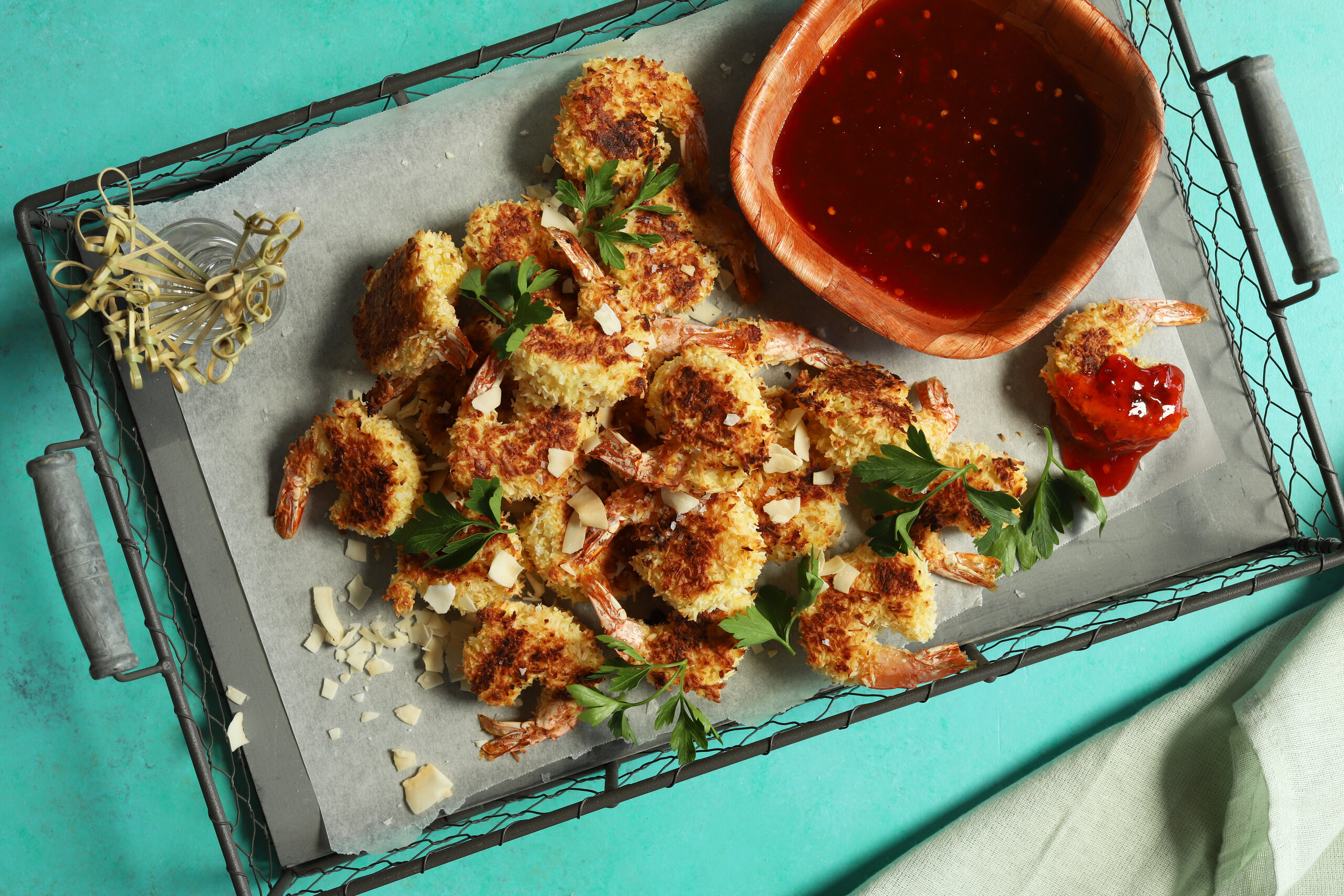 Baked Thai Coconut Shrimp with Sweet Chili Sauce Schlotterbeck & Foss